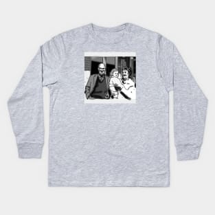 Artist and her Grandparents Vintage 1972 Kids Long Sleeve T-Shirt